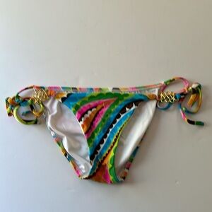 Trina Turk | colorful String Bikini Bottom Gold hardware